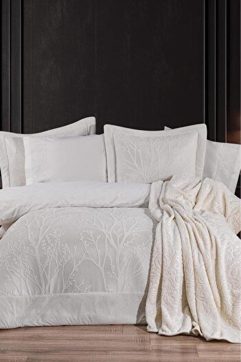 Çeyiz Diyarı Dowry Land Natural 10 Piece Blanket Dowry Set Cream
