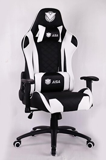AZAF ASA Diamond Gaming Chair Black & White