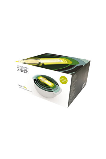 JOSEPH 9-Piece Dishwasher Safe Plus Nesting Polypropylene Bowl Set Multicolor