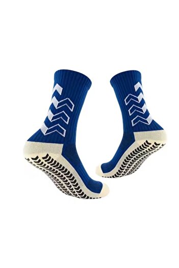 OEM Socks Football, Non-slip, Professional with Grip on Sole, Blue-White, One Size