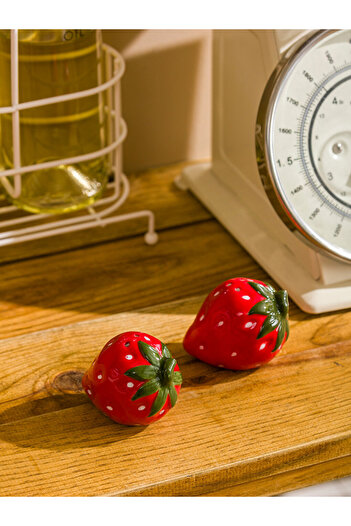 LC Waikiki Strawberry Figured Ceramic Salt and Pepper Shakers Set