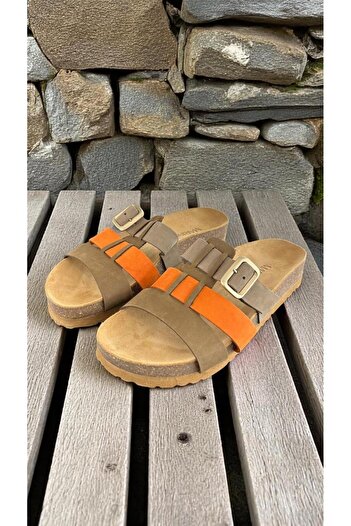 MARİNE SHOES Marine Shoes 2314 Colorful Full Orthopedic Daily Women's Slippers