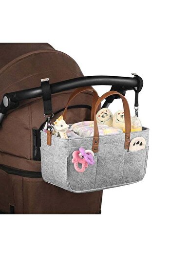 COOYA Baby Diaper Caddy Bag ,With Leather Handle,Sturdy,Removable,Thickened Material
