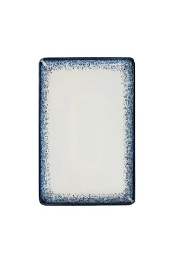 Kütahya Dreams Porcelain Rectangular Flat Plate Blue and White 18 x 13cm