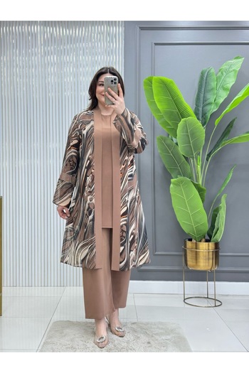 GK Sandy Chiffon 3-Piece Tunic Set