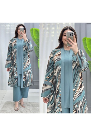 GK Sandy Chiffon 3-Piece Tunic Set