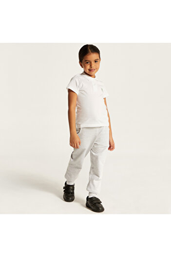 Juniors Solid Polo T-Shirt With Short Sleeves