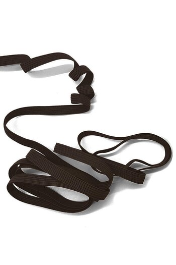 hapshoe Καφέ 6 mm 5 mt Ανθεκτικό Σκληρό Επίπεδο Ελαστικό Λάστιχο Κορδέλας