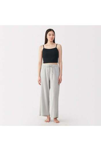 Muji Cotton Stretch Ribbed Cropped Bra Camisole