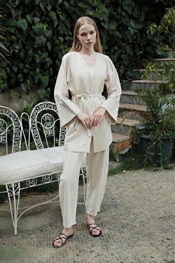 Hooopstore Natural Beige Kimono