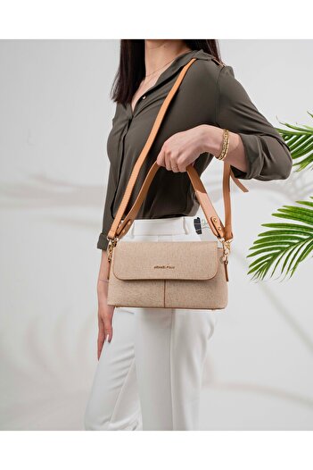 Çanta Trend Zippered Women's Handbag Crossbody Bag with Cover Detail