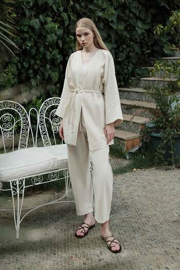 Hooopstore Natural Beige Kimono