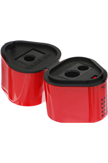 OEM Triple Pencil Sharpener with Container Faber-Castell Grip 2001, Red