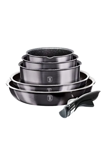 Berlinger Haus Cookware set with removable handle 12 pieces Carbon PRO Line