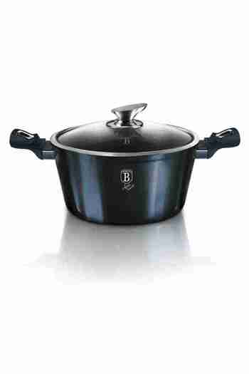 Berlinger Haus Marble-top casserole with lid 30 cm Metallic Line Aquamarine Edition