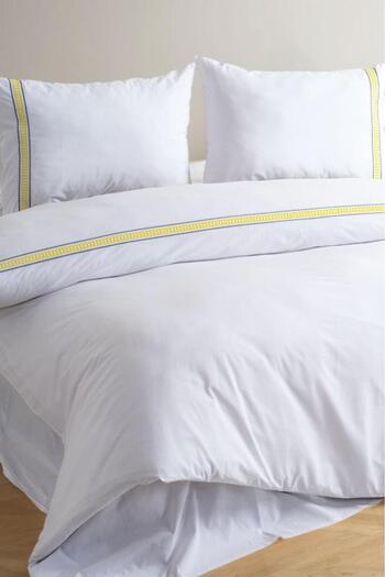 Çeyiz Diyarı Liana Embroidered 100% Cotton Double Duvet Cover Set