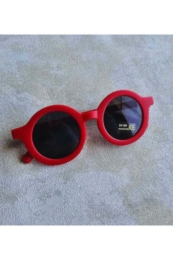 FIERA JEWELRY Red Black Glass 0-10 Years Old Children's Sunglasses