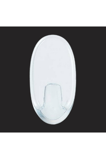 COMMAND 2-Piece Hook with Strips Clear Small