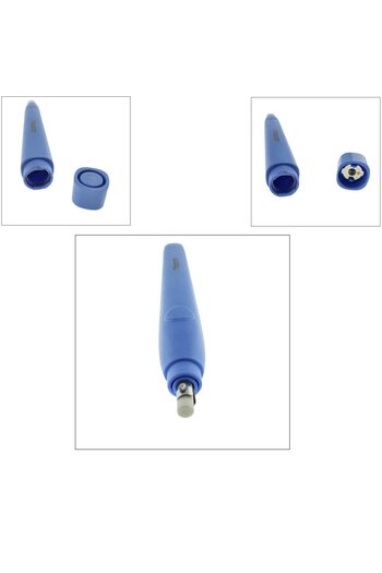 OEM Electric Eraser model Macaron H028, precise pin-point erasing, ergonomic design, 20 refills, blue