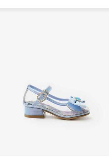 BAYRAMOĞLU KUNDURA Byk Blue, transparent, pantofi de sticlă Sinderelaa pentru fete cu toc