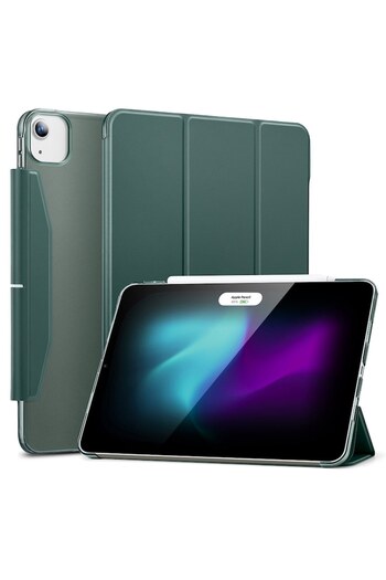 Rao Husă compatibilă cu iPad Air 13 2024 - ESR Ascend Trifold, T51, piele, verde închis