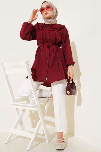 SHİROSA Double Collar Hijab Tunic