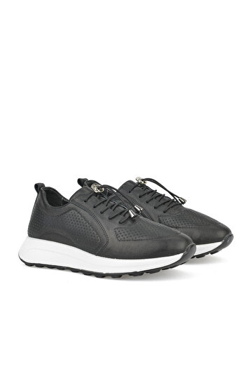 Ziya , Women's Genuine Leather Sneaker 1511050Z2341 Black
