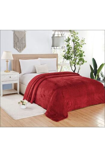 Moon Soft Flannel Red Single Bed Blanket