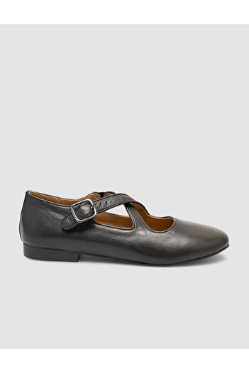 Cabani 100% Genuine Leather Black Women's Ballerinas