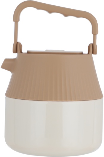 Alsaif Gallery Reema Steel Saif Gallery Thermos, 1 Liter - Beige Brown