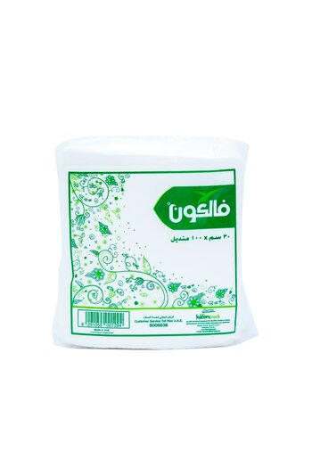Falcon White Napkin 30cm x 30cm - 100 Sheets | Soft & Absorbent Table Napkins