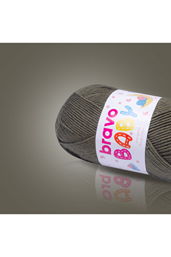 Bravo Baby Anti-Pilling (Anti-Pilling) Baby Wool 100 Gr 250 Yards (Κωδικός χρώματος: 390) Πράσινο Χακί