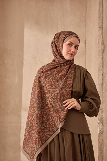 Silk Home Nariya Shawl 90009-29 Ethnic Pattern 100% Vegan Cotton