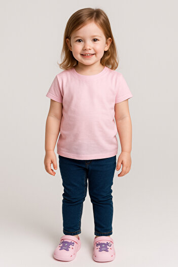 Twingo Twi̇ngo Children's Cross Pink Beach, Garden and House Slippers