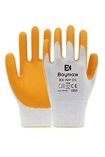 Baymak Polyester Knitted Nitrile Gloves