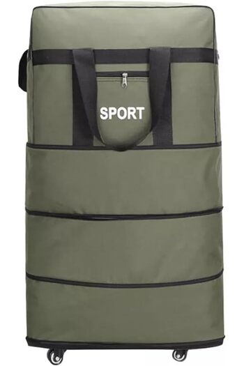 Yuwell YU WELL Expandable Rolling Duffle Bag Wheeled Luggage Foldable Suitcase