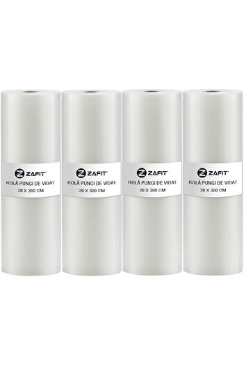zafit Set 4 Rolle Vacuum Bags Embossed ZAFIT™, 28 x 300 cm, BPA-Free