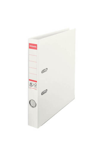 Esselte A4 Biblioraft, Plastic, Standard, 5 cm Wide, Vivid White