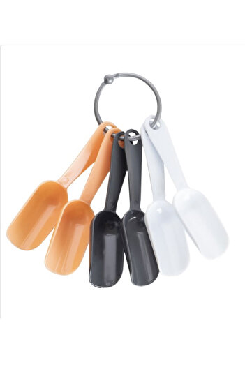 SİHİRLİ AYAKLAR 6Pcs Colorful Small Plastic Spice Sugar Tea Coffee Spoon 9cm