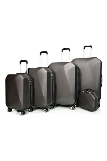 MORANO Morano 6-Piece Spinner Luggage Set, Dark Grey (32-28-24-20-16-12 Inches)