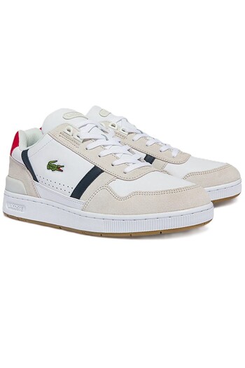 Lacoste Sport T-Clip Genuine Leather Men's White Sneaker