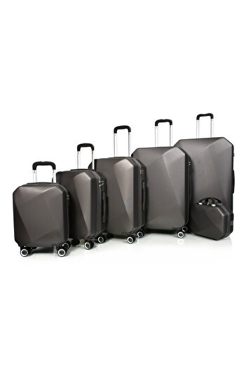 MORANO Morano 6-Piece Spinner Luggage Set, Dark Grey (32-28-24-20-16-12 Inches)
