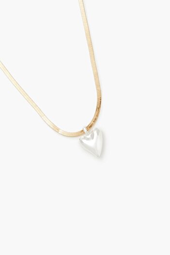 Forever 21 Kalp Charmlı Kolye