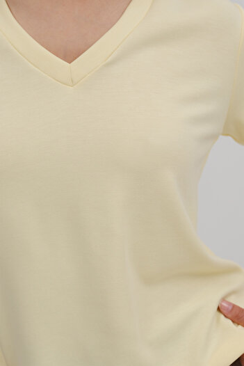 Addax V-Neck Basic T-Shirt P4380