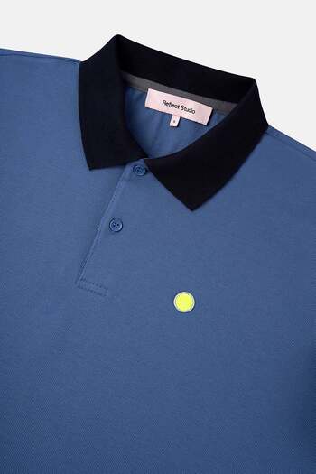 Socrates Dergi Γυναικείο T-Shirt Tennis Ball Polo Collar - Μπλε