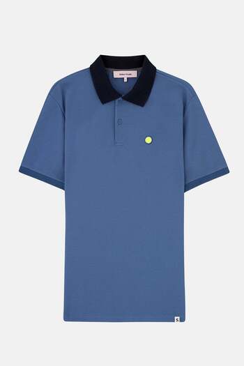 Socrates Dergi Γυναικείο T-Shirt Tennis Ball Polo Collar - Μπλε