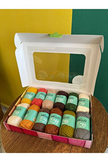 Tuva Yayıncılık Hello Easy 12'Li Rope Set 25 Grams - Earth Tones - Vintage