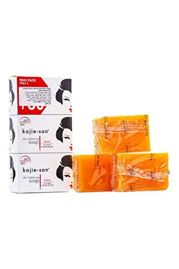 Kojie .san 3-Piece Skin Lightening Soap Yellow 300grams