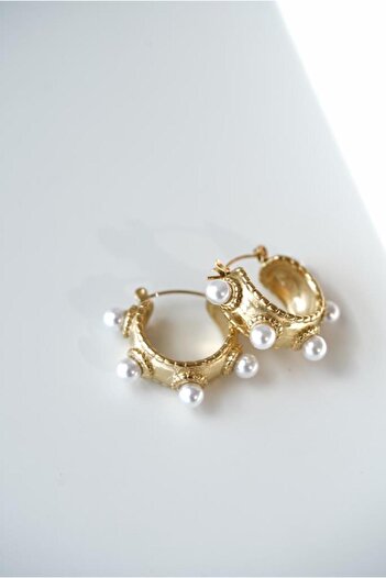 AŞIK ACCESSORIES Stainless Steel Pearl Ring Necklace