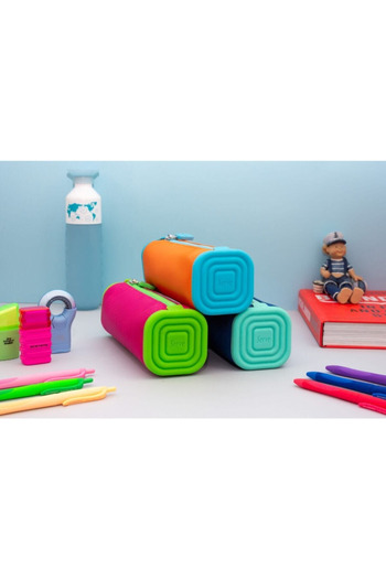 Serve Prismo Pencil Case Square Pink & Green